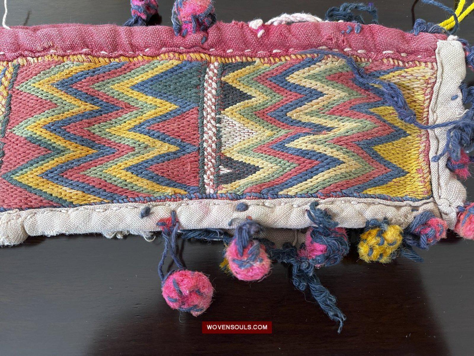 184 Vintage Banjara Tribal Groom's Belt-WOVENSOULS-Antique-Vintage-Textiles-Art-Decor