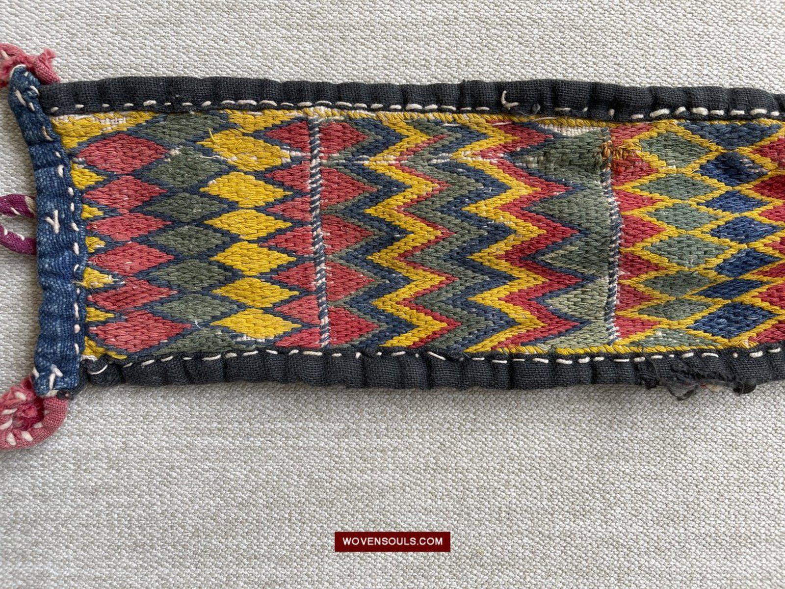 184 Vintage Banjara Tribal Groom's Belt-WOVENSOULS-Antique-Vintage-Textiles-Art-Decor