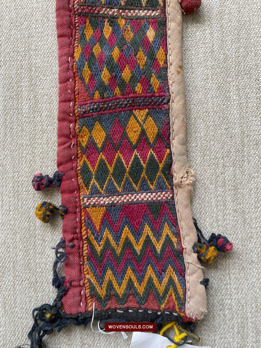 184 Vintage Banjara Tribal Groom's Belt-WOVENSOULS-Antique-Vintage-Textiles-Art-Decor