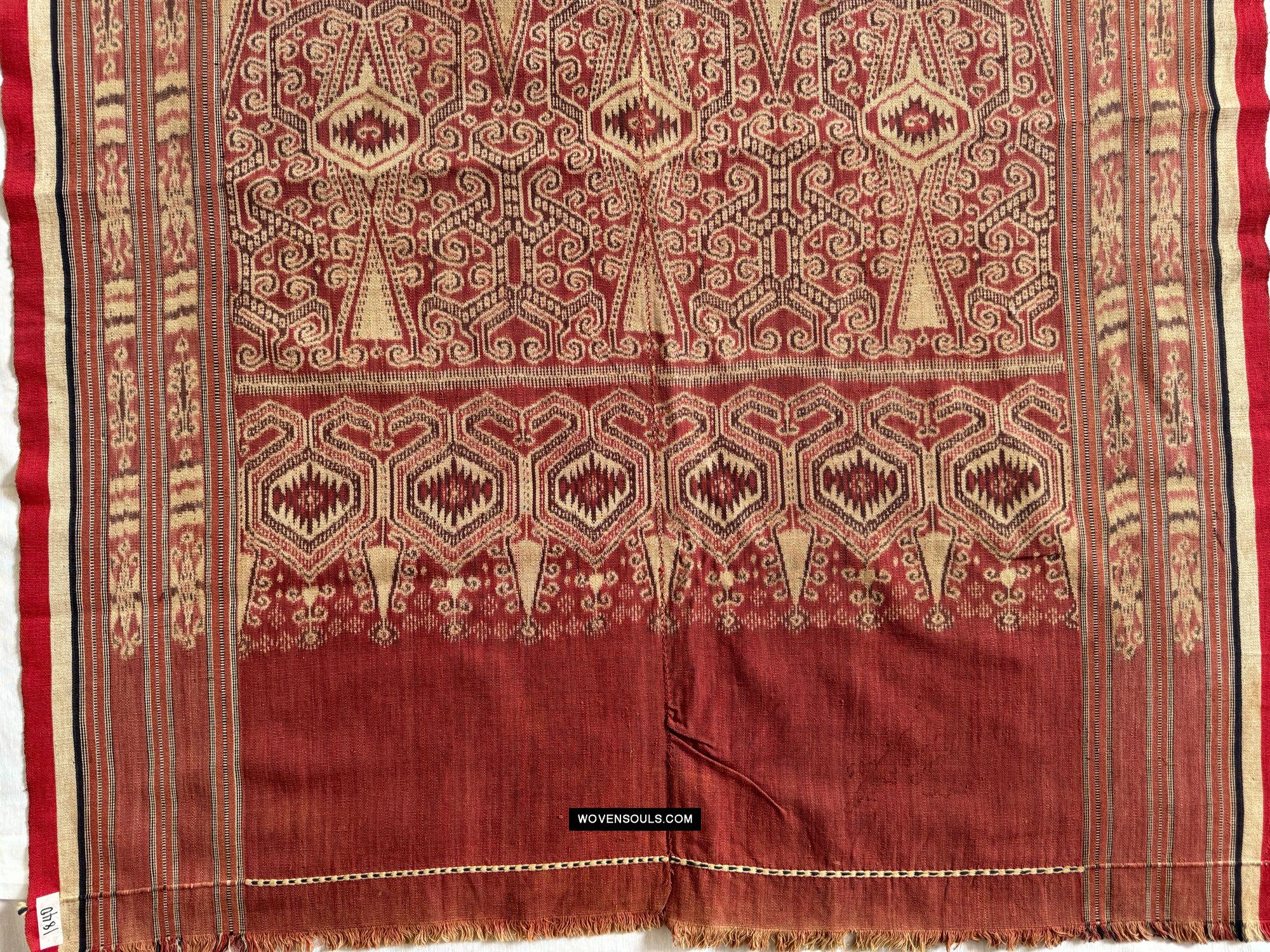 1840 Antique Iban Ceremonial Ikat - Vines & Trophy? pattern