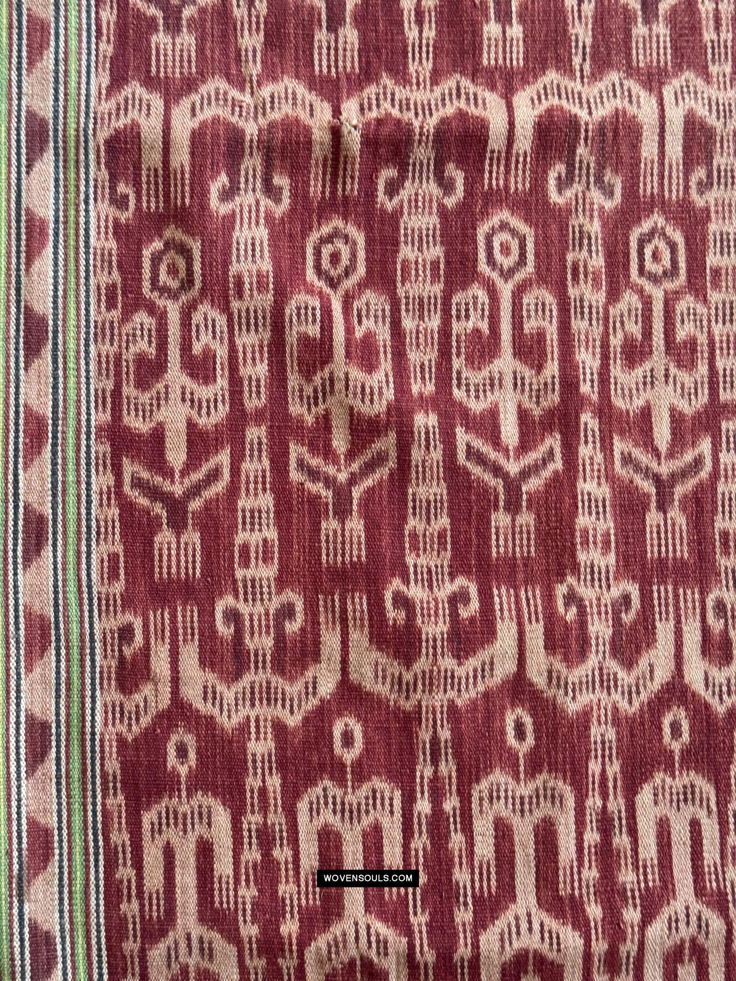 1842 Antique Iban Ceremonial Ikat - Anthropomorphic