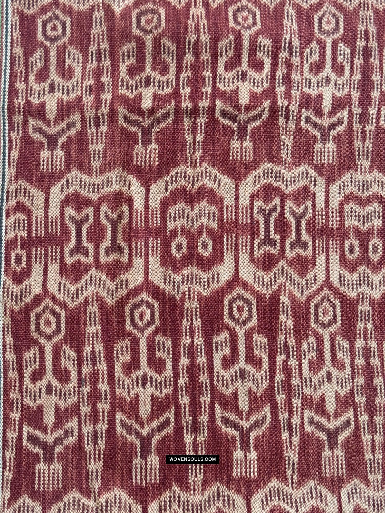 1842 Antique Iban Ceremonial Ikat - Anthropomorphic