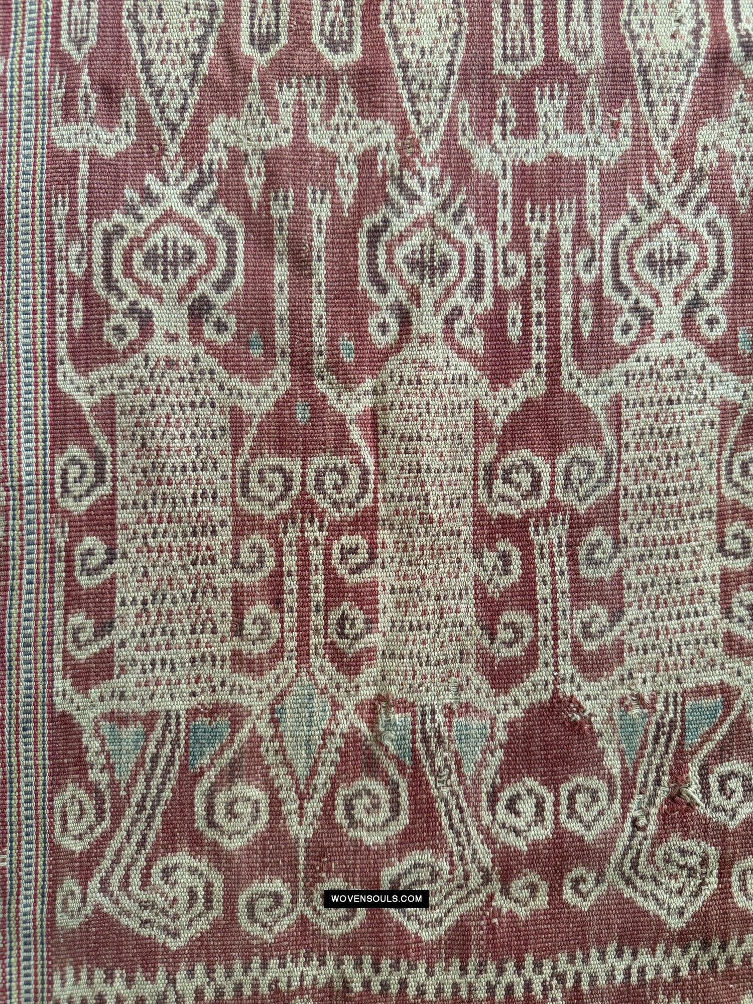 1844 Antique Iban Ceremonial Ikat - Spirit-Figures / Anthropomorhs / Engkaramba