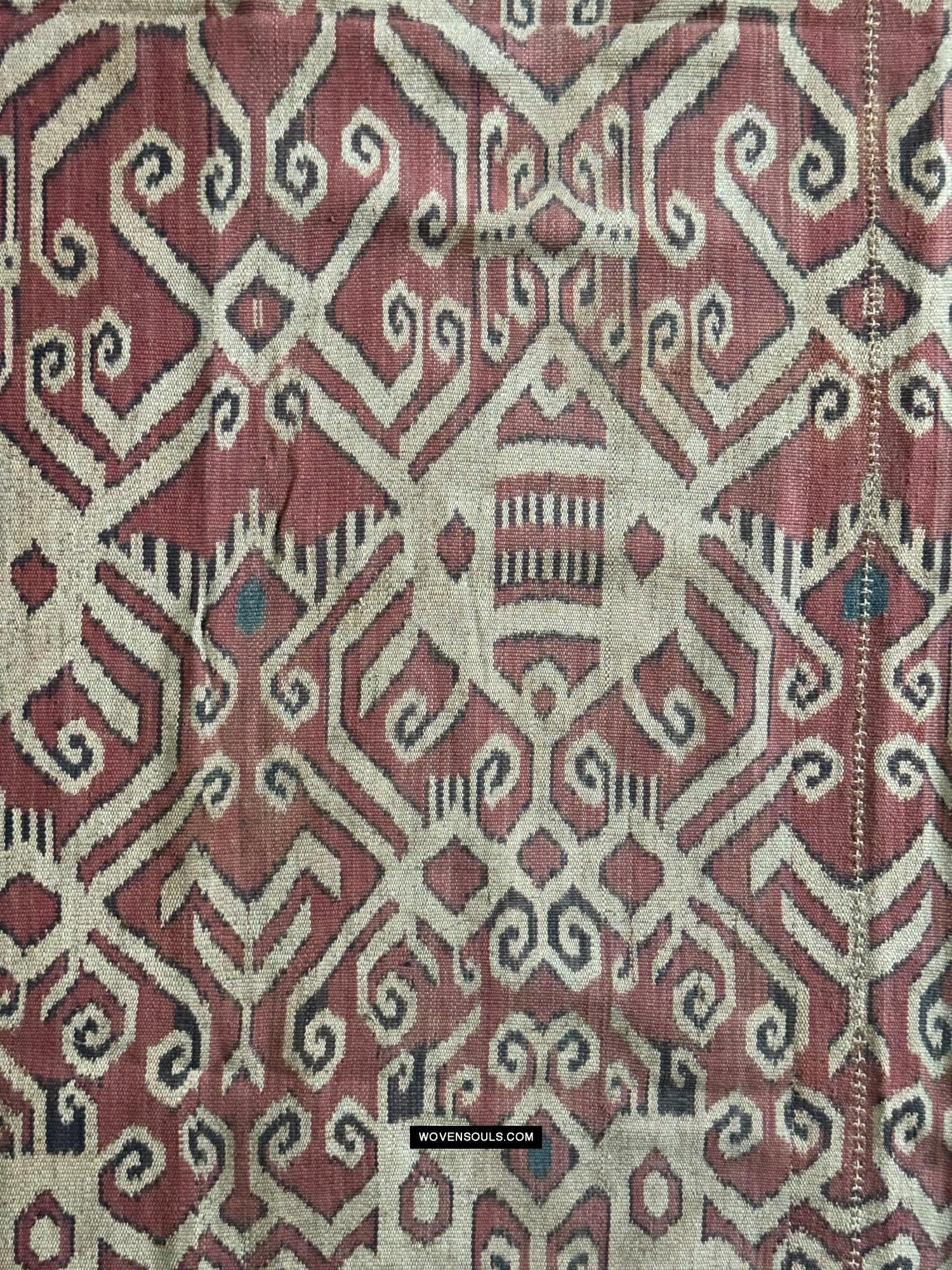 1845 Antique Iban Ceremonial Ikat - Shield pattern