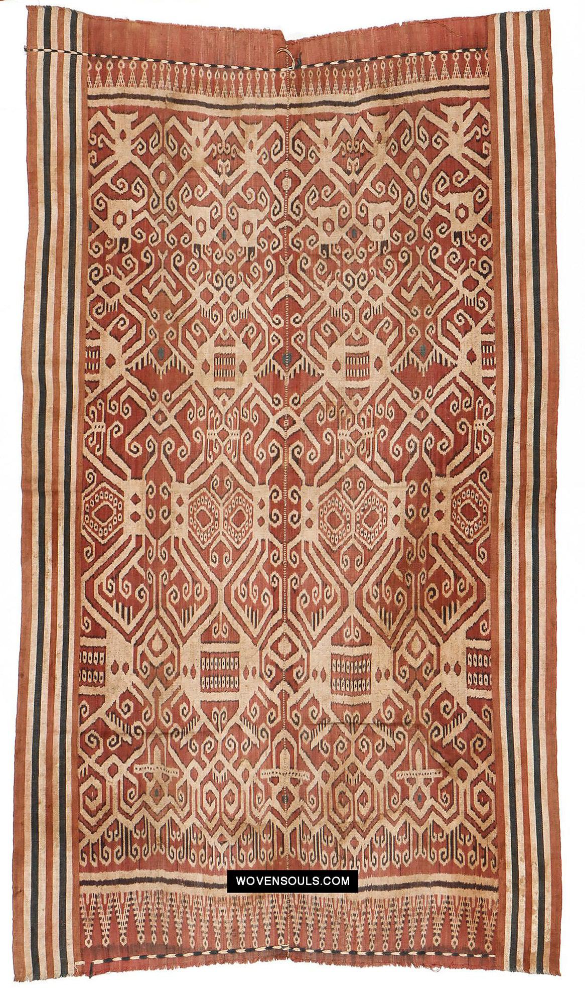 1845 Antique Iban Ceremonial Ikat - Shield pattern