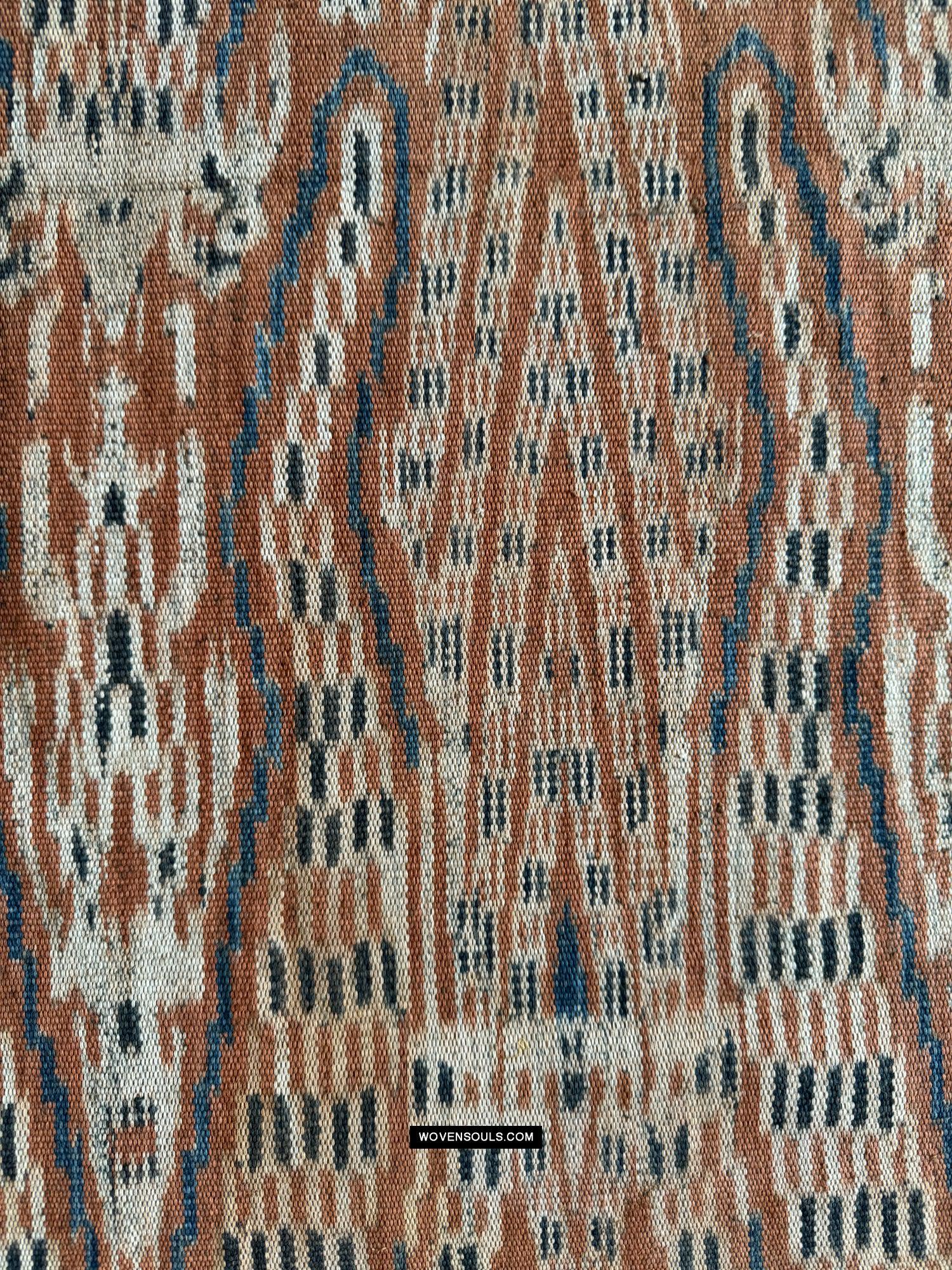 1846 Antique Iban Ceremonial Ikat - Serpent pattern