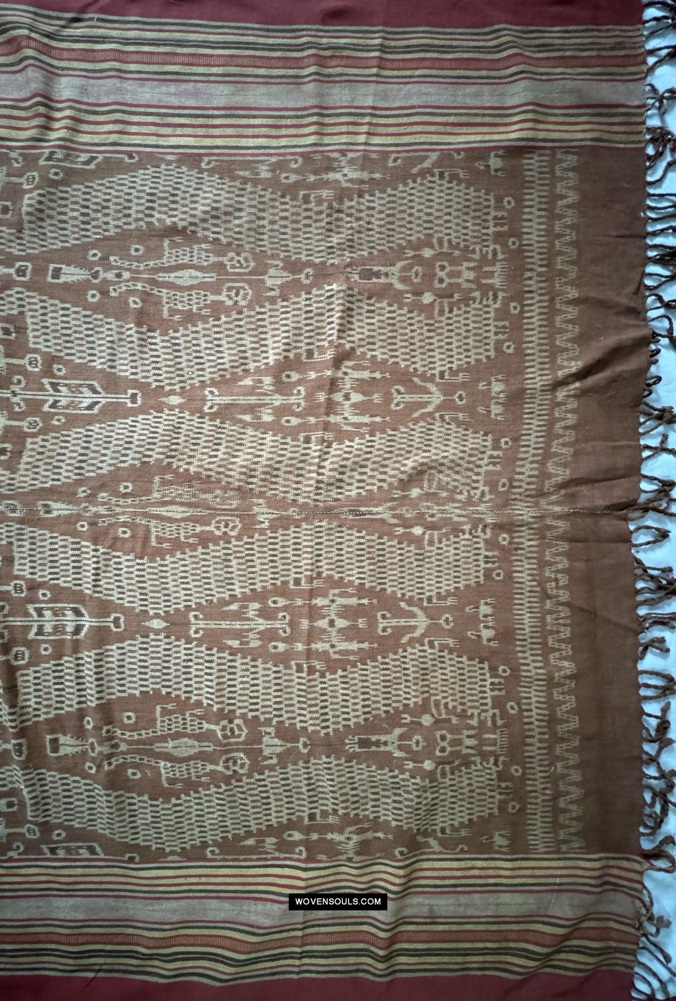 1847 Antique Iban Ceremonial Ikat - Serpent