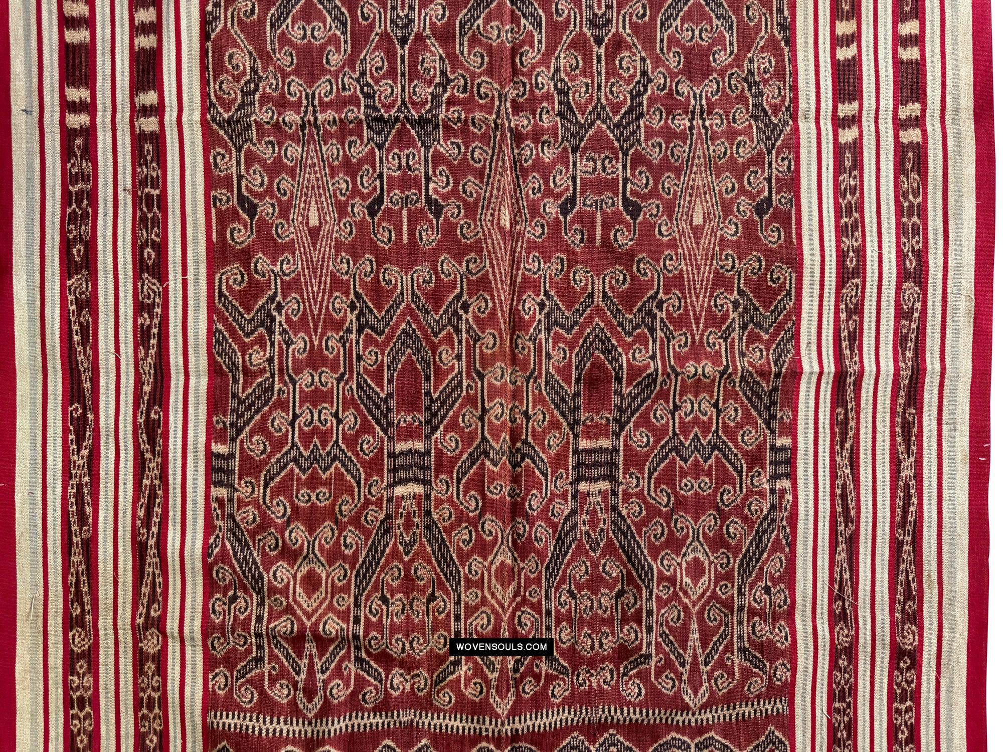 1850 Antique Iban Ceremonial Ikat - Vines + Firefly pattern