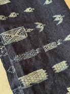 1851 Vintage Indigo Mahmoudi Bakhnoug Shawl - Textile Art