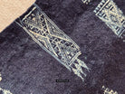 1851 Vintage Indigo Mahmoudi Bakhnoug Shawl - Textile Art