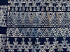 1854 Antique Indigo Bakhnoug Shawl - Tunisian Textile Art