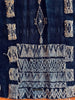 1854 Antique Indigo Bakhnoug Shawl - Tunisian Textile Art