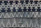 1854 Antique Indigo Bakhnoug Shawl - Tunisian Textile Art