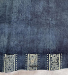 1854 Antique Indigo Bakhnoug Shawl - Tunisian Textile Art