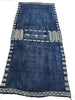 1854 Antique Indigo Bakhnoug Shawl - Tunisian Textile Art