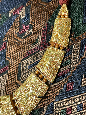 1862 Old Himalayan Tibetan Collier - Motif de cerf