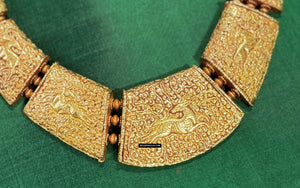1862 Old Himalaya Tibetan Halskette - Hirschmotiv