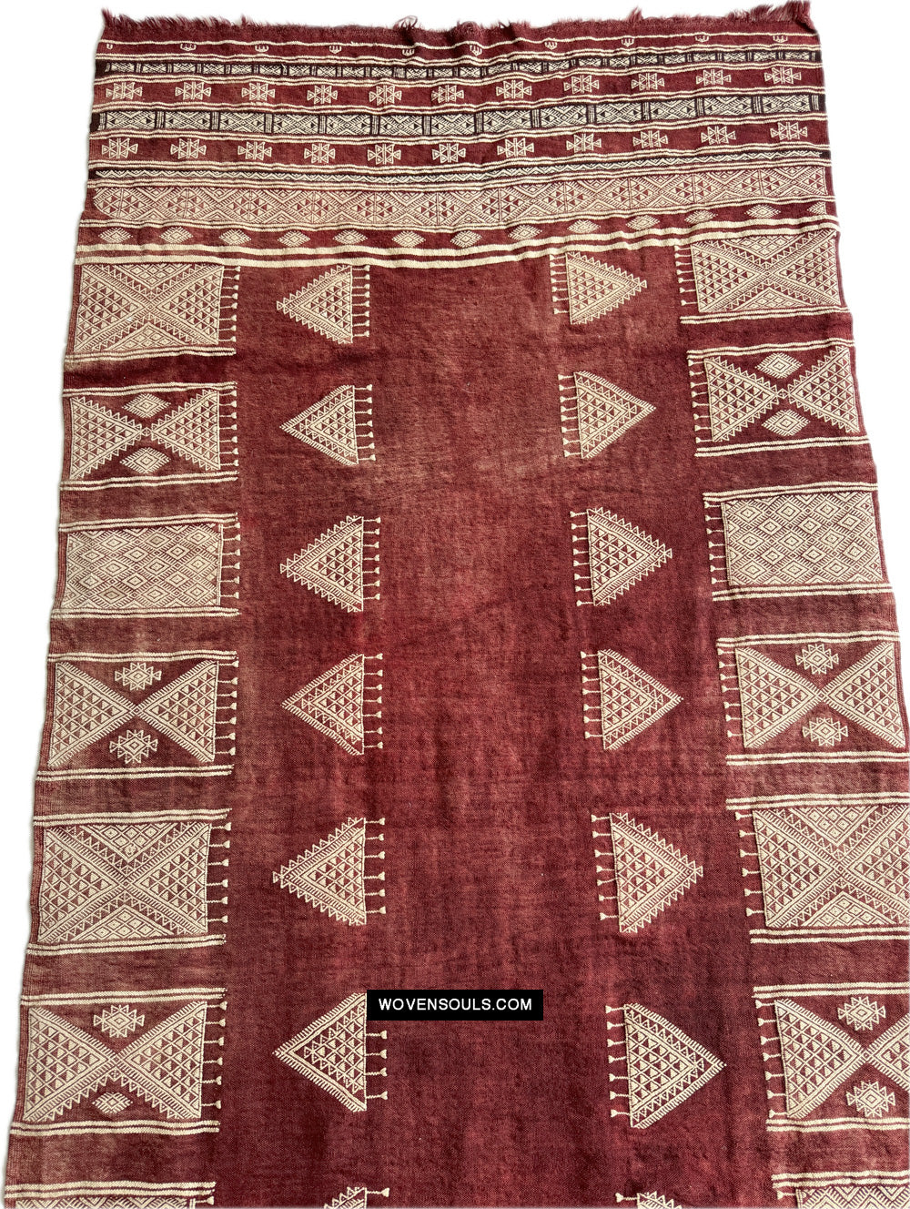 1864 Tunisino antico Bakhnoug Scialo - Capolavoro dell'arte tessile