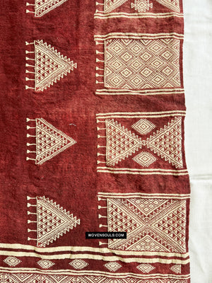 1864 Antique Tunecino Bakhnoug Shawl - Textil Art Masterpiece