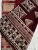 1864 Antique Tunecino Bakhnoug Shawl - Textil Art Masterpiece