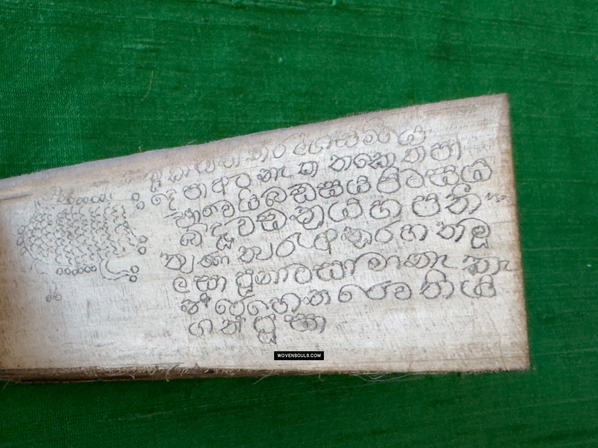 1867 Old Sinhala Palm Leaf Manuscript / Ceylon – WOVENSOULS Antique ...