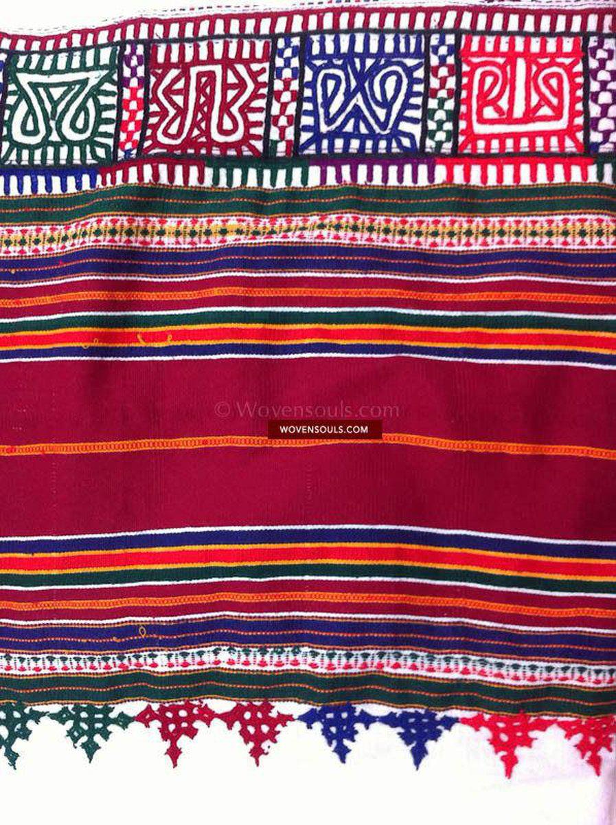 188 SOLD Rare Vintage Rabari Tribal Man's Garment Dhoti-WOVENSOULS-Antique-Vintage-Textiles-Art-Decor