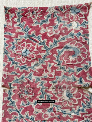 1890 Frammento di Toraja tessile del commercio indiano antico