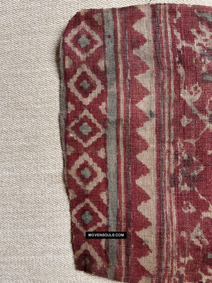 1894 antikes indisches Handels Textile Patola Print Toraja -Fragment