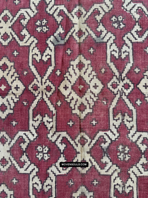 1896 verkauft antikes indisches Handels Textile Patola Print Toraja -Fragment