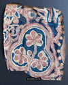 1897 verkauft antikes indisches Handels Textile Toraja -Fragment - Indigo Blumen