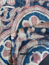 1897 Antique Indian Trade Textile Toraja Fragment - Indigo flowers