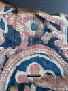1897 verkauft antikes indisches Handels Textile Toraja -Fragment - Indigo Blumen