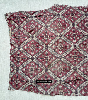 1899 Antique Indian Trade Textile Toraja Fragment