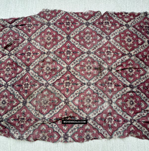1899 Fragmento de Toraja de textiles de comercio indio antiguo