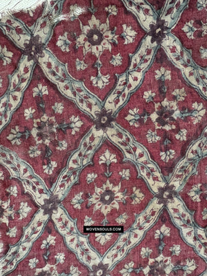 1899 Frammento di Toraja tessile del commercio indiano antico