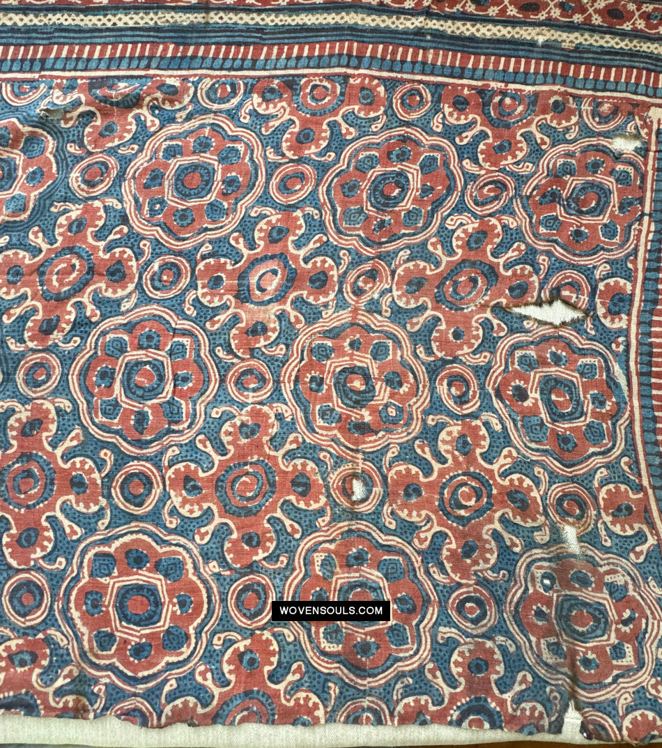1901 Vendu le fragment de Toraja au textile commercial indien antique