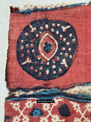 1902 Antique Indian Trade Textile Toraja Fragment