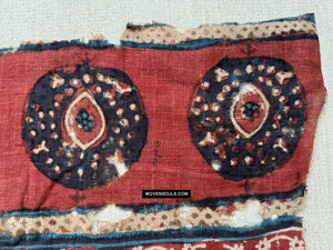 1902 antikes indisches Handels Textile Toraja -Fragment