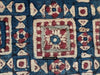 1904 venduto antico tessile commerciale indiano Stampa di patila Toraja Framment - Blue