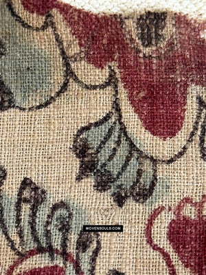 1908 antikes indisches Handels Textile Toraja -Fragment