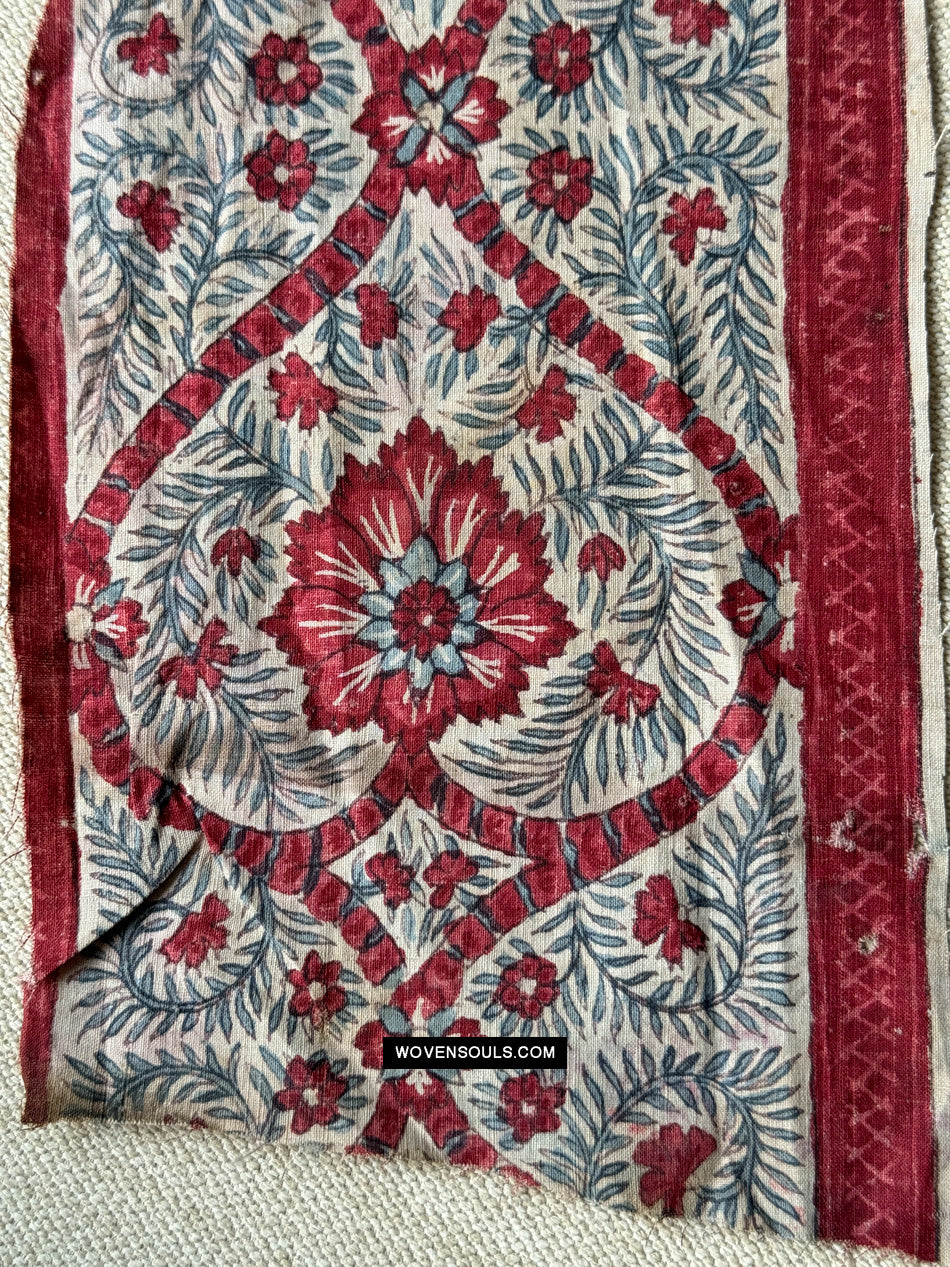 1909 Antique Indian Trade Textile Toraja Fragment