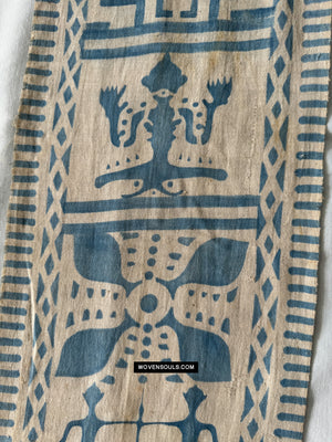 1918 Rare Antique Ceremonial Toraja Sarita  - Batik Textile Art