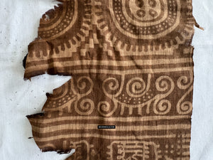 1921 Antique Ceremonial Toraja Sarita Textile Fragment - Brown