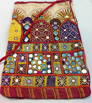 193 SOLD - Vintage Trousseau / Dowry Bag-WOVENSOULS-Antique-Vintage-Textiles-Art-Decor