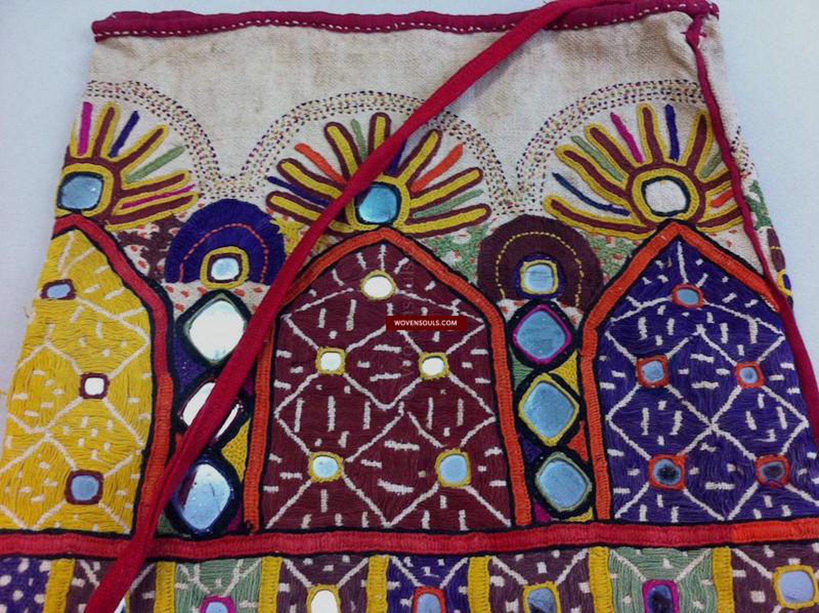 193 SOLD - Vintage Trousseau / Dowry Bag-WOVENSOULS-Antique-Vintage-Textiles-Art-Decor