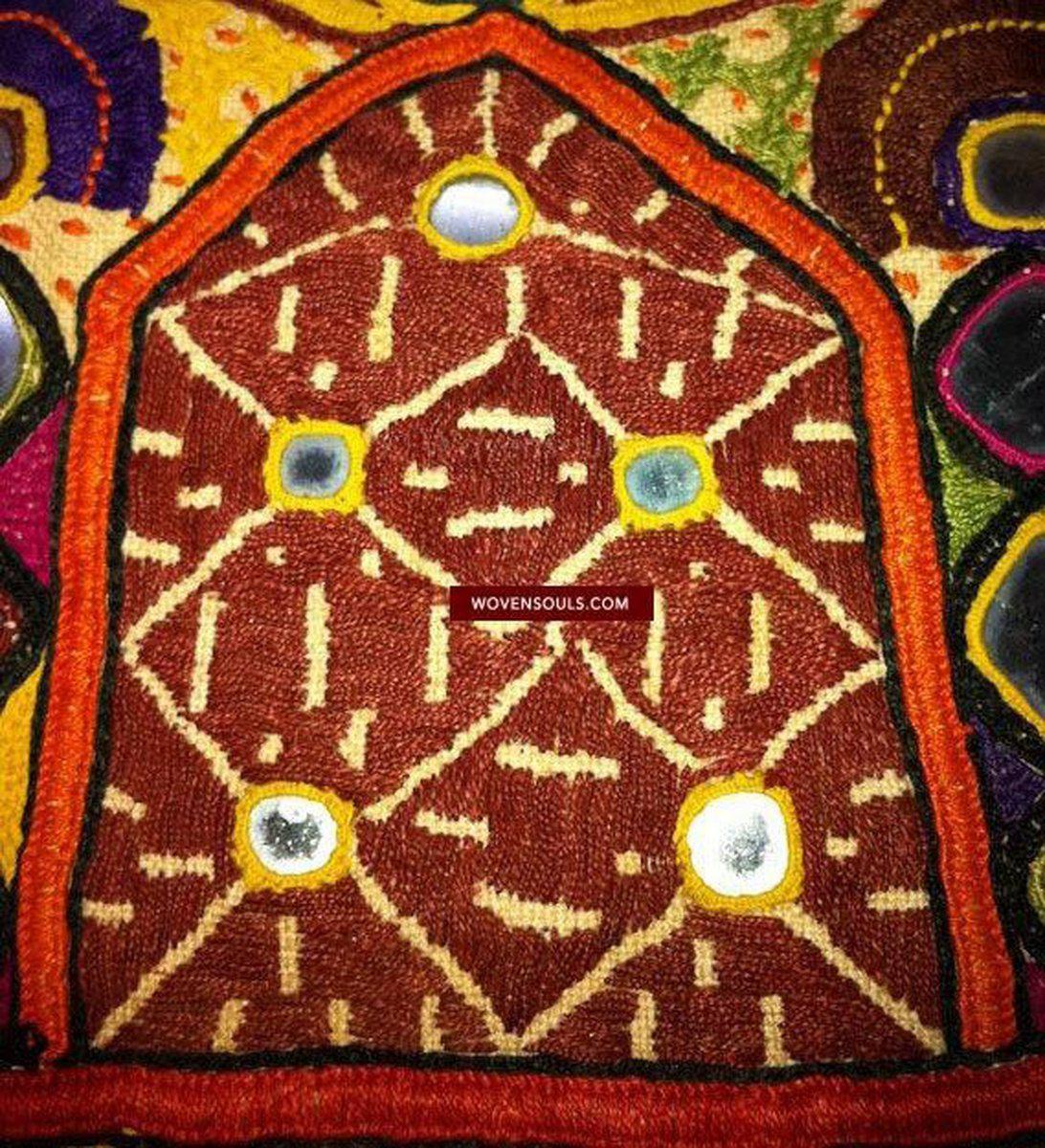 193 SOLD - Vintage Trousseau / Dowry Bag-WOVENSOULS-Antique-Vintage-Textiles-Art-Decor