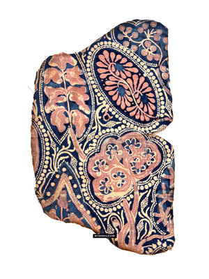 1931 SOLD Antique Indian Trade Textile Toraja Fragment - Indigo flowers