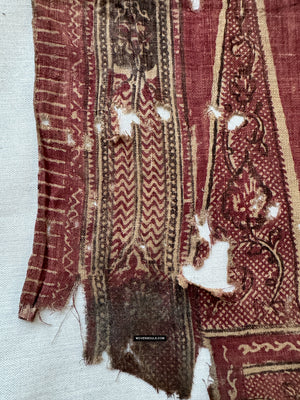 1941 Pair - Antique Indian Trade Textile Print Toraja Fragment