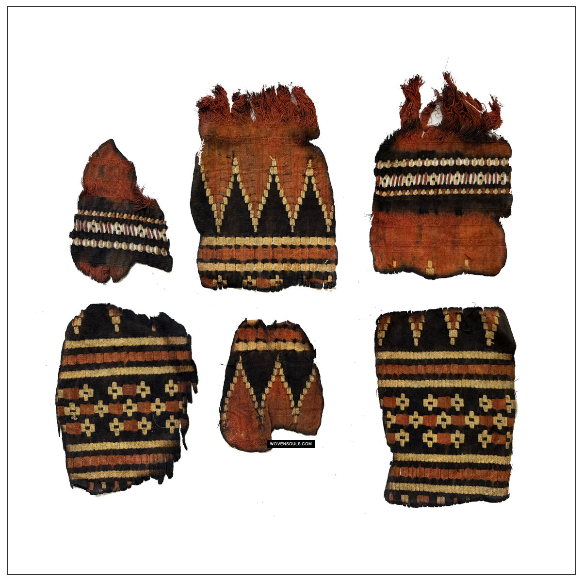 1948 Old Toraja Ceremonial Headcloth Tali Tau Batu Fragment Group