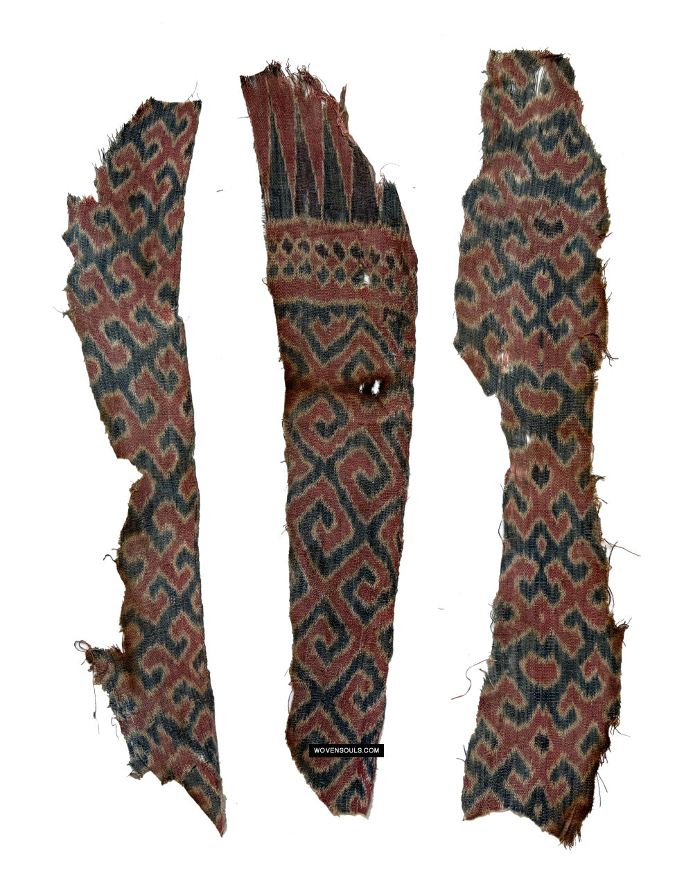 1950 Antique Toraja Ikat Sekomandi Fragment Group - 1800s